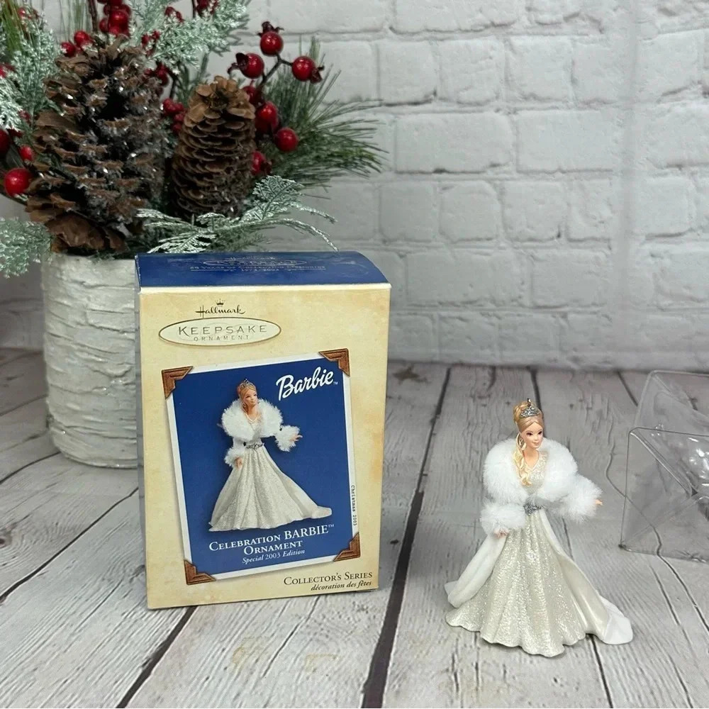 Vintage celebration Barbie hallmark Keepsake Ornament 2003 collector's s…
